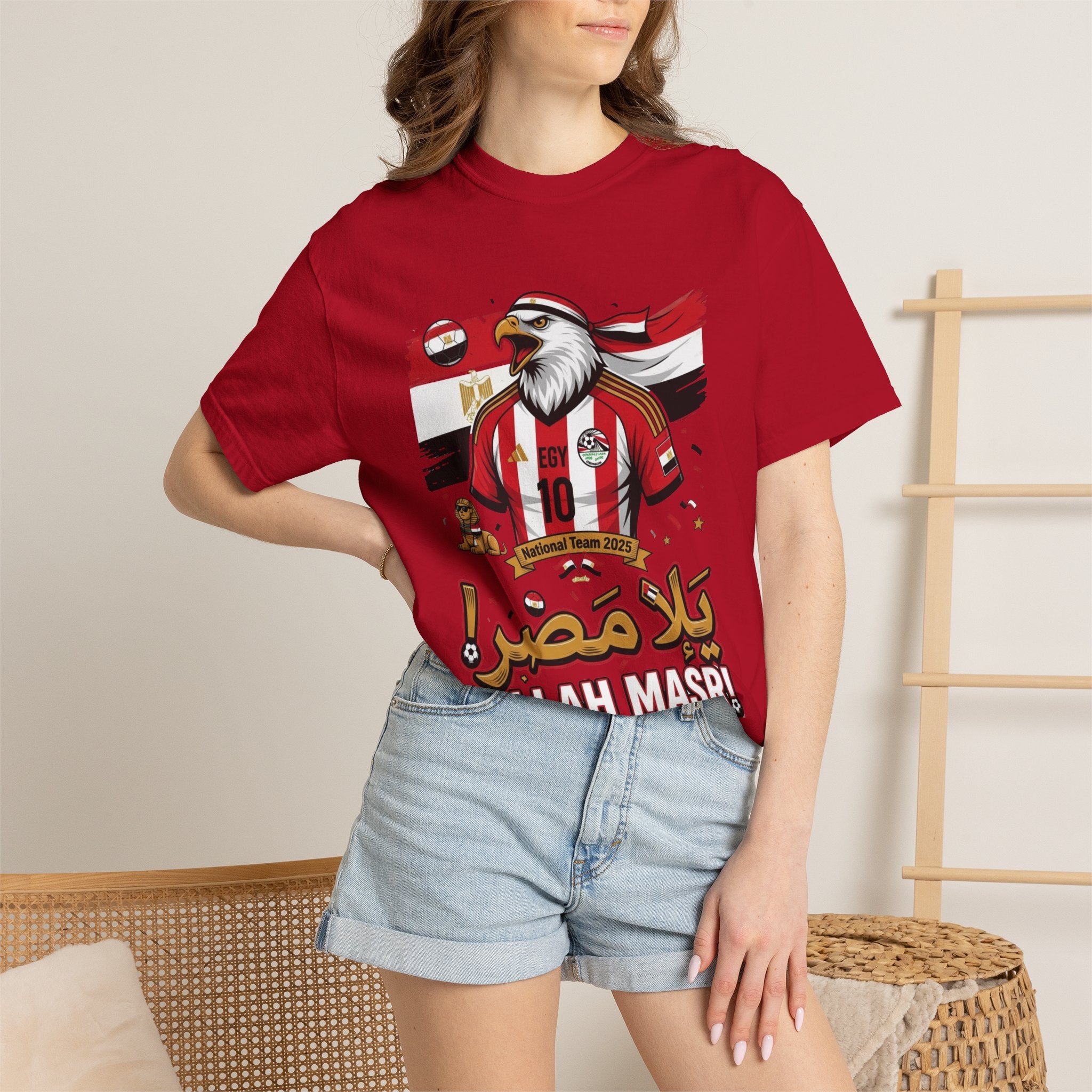 Egypt Football Eagle T‑Shirt — "Yallah Masr!" Supporter Tee