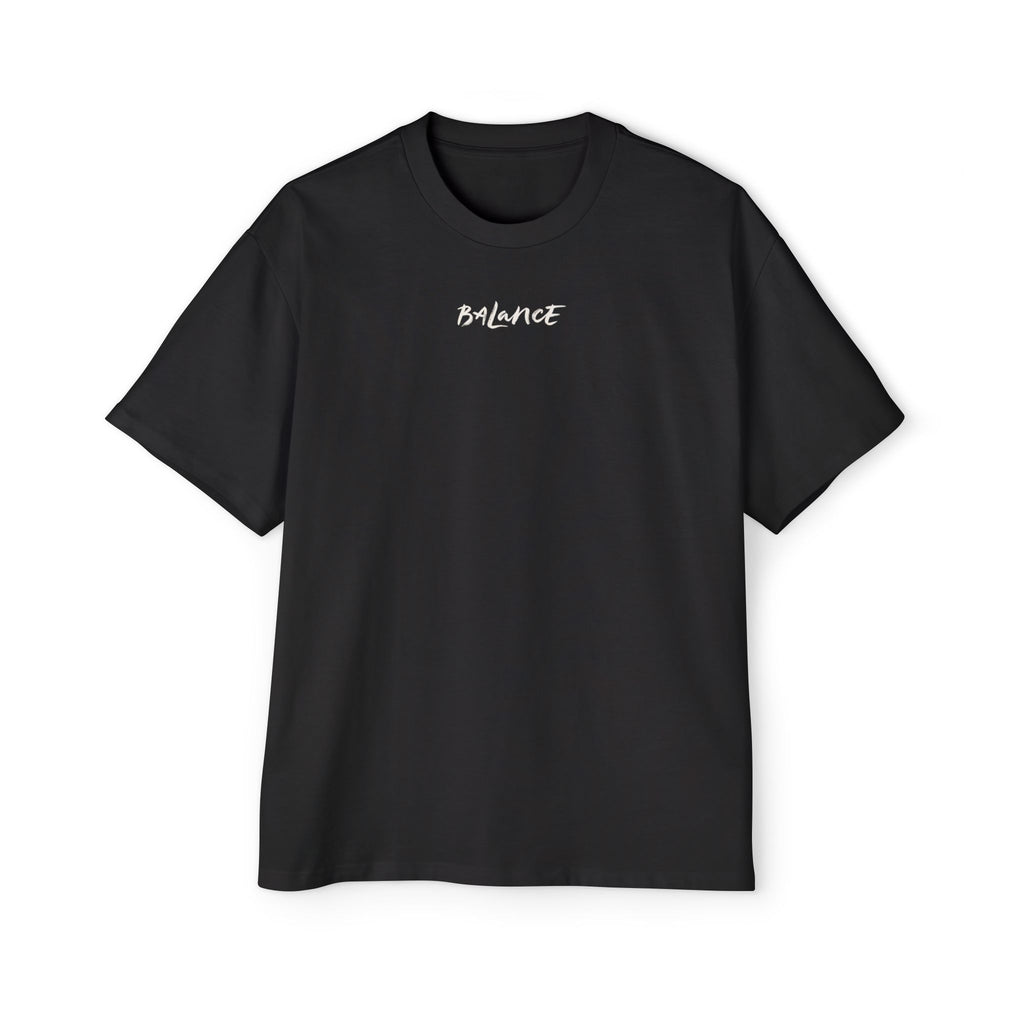 Balance Oversized Tee — Minimalist Photo-Print Men's T-Shirt
