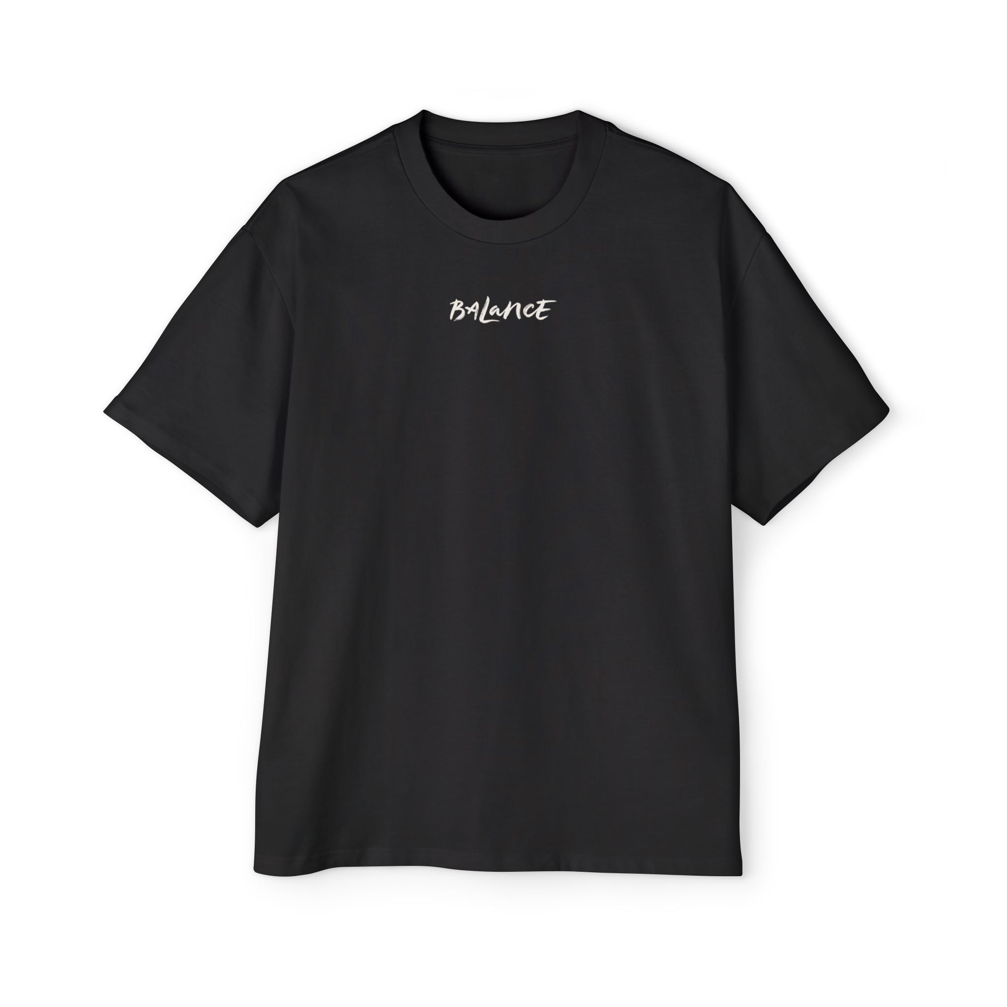 Balance Oversized Tee — Minimalist Photo-Print Men's T-Shirt