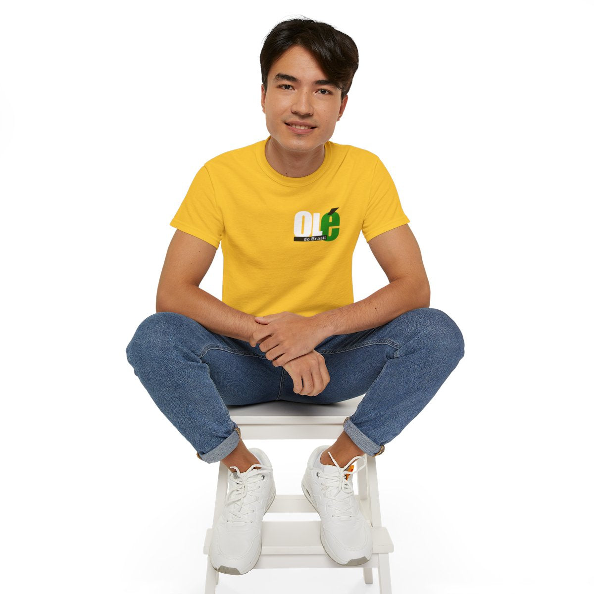 Minimal Green Apple Logo T‑Shirt — Small Chest Graphic