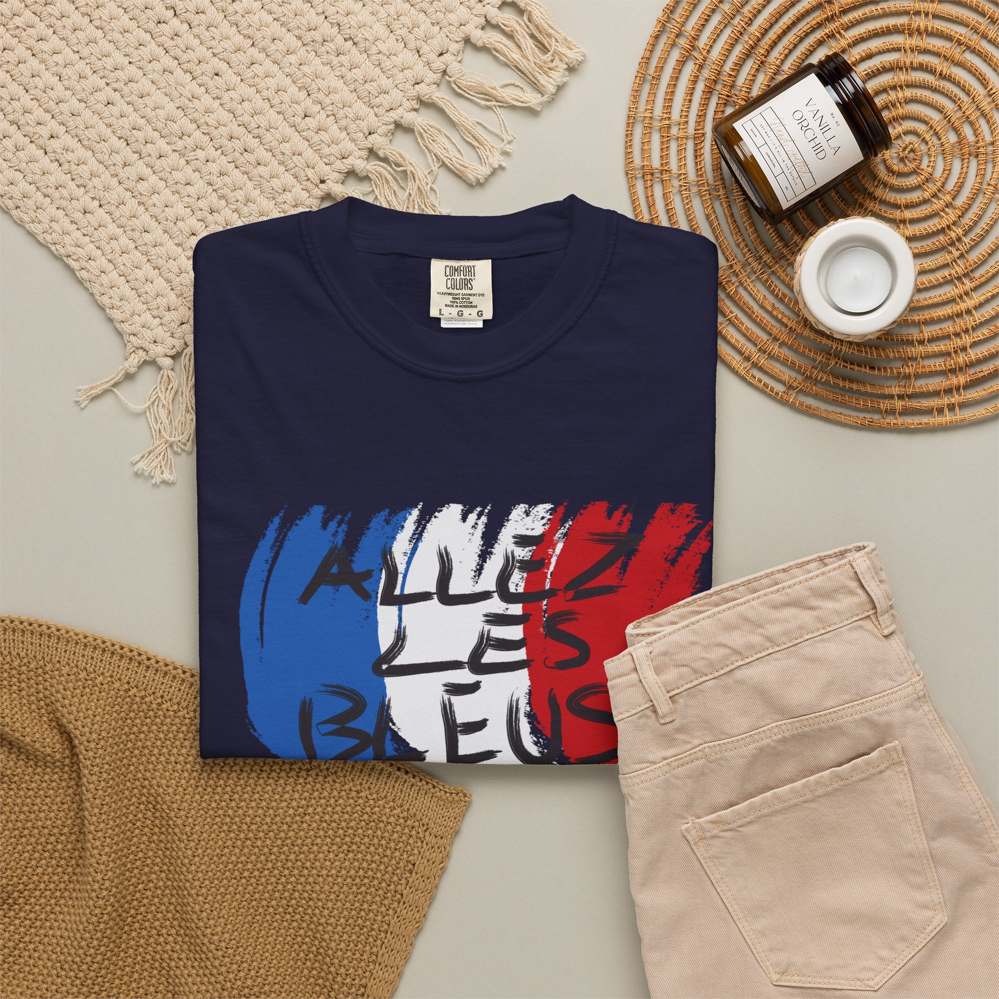 Bleu Blanc Rouge 'Aller Les Bleus' French Flag T-Shirt