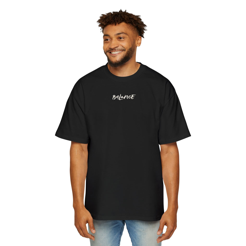 Balance Oversized Tee — Minimalist Photo-Print Men's T-Shirt